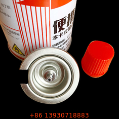 Válvula de horno de gas para acampar de butano de una pulgada OEM 223g con cubierta roja para bote de cocina en aerosol