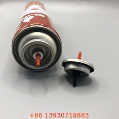 Válvula de reabastecimiento de encendedor de gas ergonómico de plástico butano Gas de tallo de color rojo para una larga duración