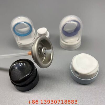 Válvula de aerosol para protección solar con tecnología de salida controlada, boquilla resistente a obstrucciones y funcionamiento a 360 grados