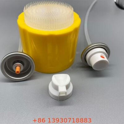 Professional Foam Cleaner Aerosol Valve with Scrubbing Brush Cap for Auto Detailing
