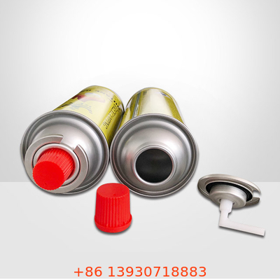 Válvula de horno de gas para acampar de butano de una pulgada OEM 223g con cubierta roja para bote de cocina en aerosol