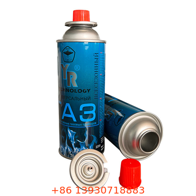 válvula de cartucho de gas portátil 227g con latas de aplicación general de cubierta roja