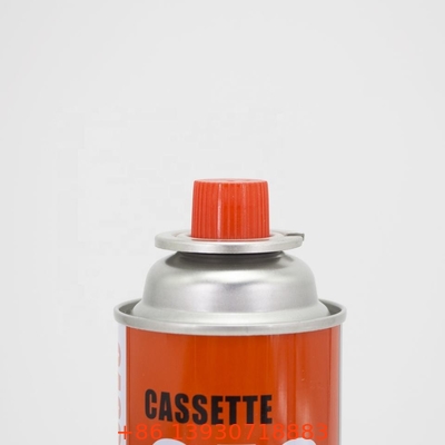 Válvula de horno de gas para acampar de butano de una pulgada OEM 223g con cubierta roja para bote de cocina en aerosol