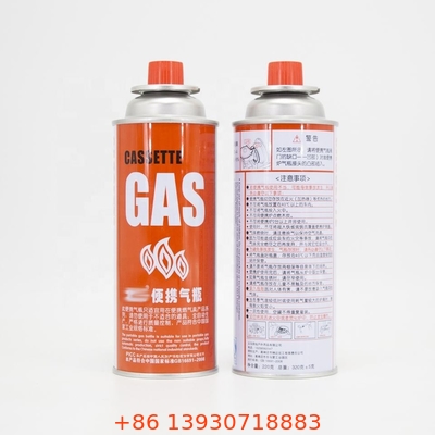 Válvula de horno de gas para acampar de butano de una pulgada OEM 223g con cubierta roja para bote de cocina en aerosol