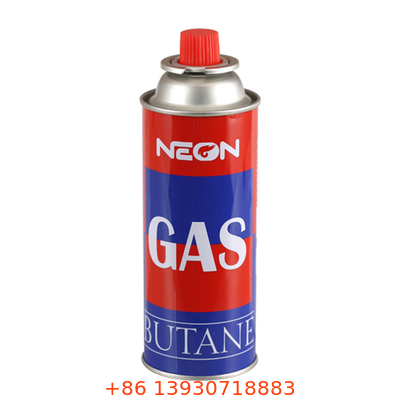 Diámetro de la lata 65m m del metal del bote del gas butano de la pared recta vacía que acampa