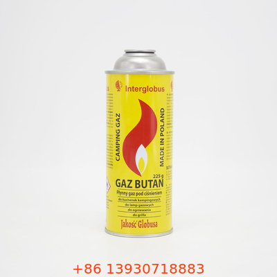 Estufa de gas portátil de 400 ml Bote Pequeña botella de gas butano 65 mm