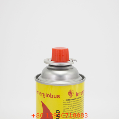 Estufa de gas portátil de 400 ml Bote Pequeña botella de gas butano 65 mm