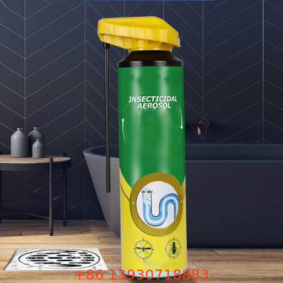 Rociador de boquilla de cabezal de aerosol resistente a productos químicos con tubo de extensión y bloqueo