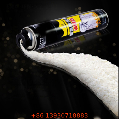 Válvula de espuma de materiales de construcción de válvula de Aerosol de pegamento de vidrio de espuma de PU de hojalata de una pulgada con pajita