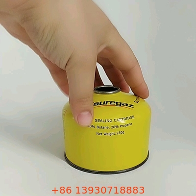 Envases de gas de propano-butano de alta eficiencia para acampar y cocinar al aire libre Capacidad de 230 g
