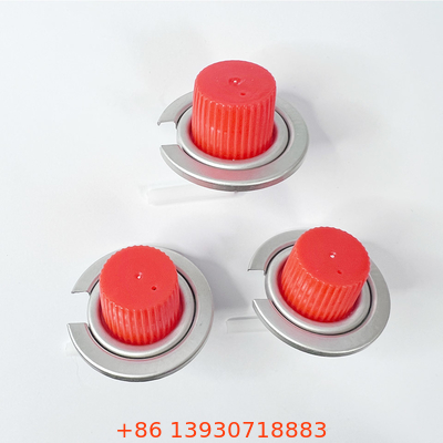 Salida anti durable válvula portátil de la poder del gas de 1 pulgada con los casquillos rojos