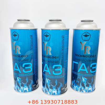 Tenedor de gas del butano 220g y 227g del metal