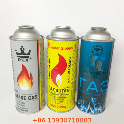 CMYK que imprime la presión estallada Mpa del bote 1,4 del gas del butano del metal