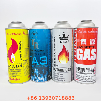 CMYK que imprime la presión estallada Mpa del bote 1,4 del gas del butano del metal
