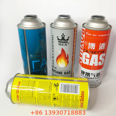 Bote del gas del butano de la hojalata para cocer