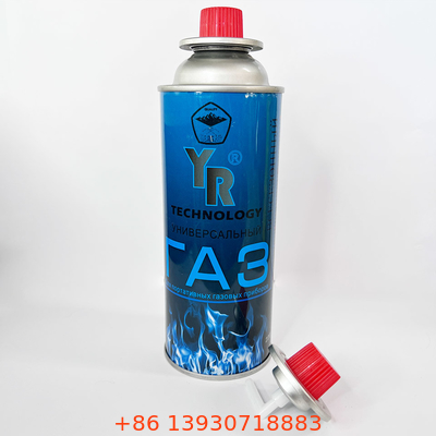 botella de gas del butano Tin Empty 227g del butano de 0.20m m que acampa del cartucho grueso del gas