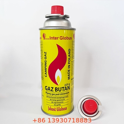 Bote recto del gas del butano de la hojalata 220g de la pared para cocinar la hornada