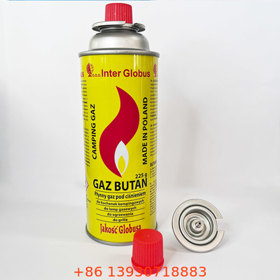 Bote recto del gas del butano de la hojalata 220g de la pared para cocinar la hornada