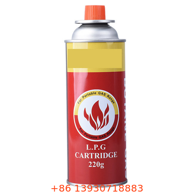 Bote recargable modificado para requisitos particulares de la estufa de gas del butano 220g para las estufas del casete de las linternas