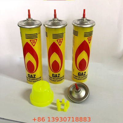 no repuesto más ligero amarillo de gas del butano de la salida para la iluminación de la vela