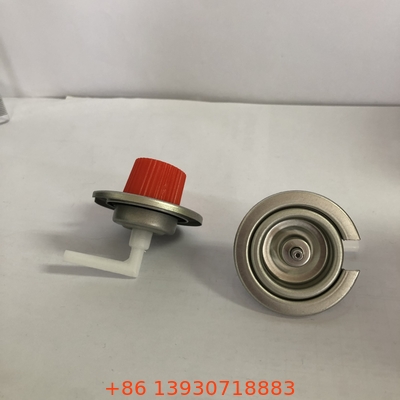 Válvula de cartucho de gas de PP para la lata de combustible de butano y cartucho de gas de butano con cuerpo de metal