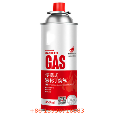 Especificaciones del cilindro de gas de butano de hojalata 65 x 158 mm
