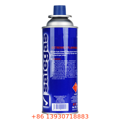 Canister de gas de butano de hojalata para olla caliente con logotipo personalizado