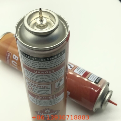 Válvula de gas de butano de plástico rojo para reabastecimiento universal de encendedores