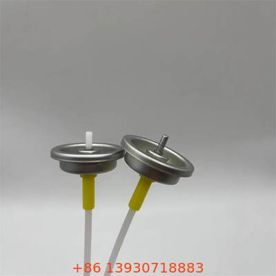 Válvula de aerosoles de actuador de botón de aluminio medido para sellado de juntas