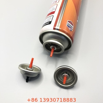 Válvula de reabastecimiento de encendedor de gas ergonómico de plástico butano Gas de tallo de color rojo para una larga duración