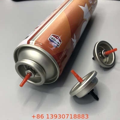 Válvula de recarga de encendedor de gas de vivienda invertida con copa de montaje recargable en ambos lados y placas de estaño lacado transparente