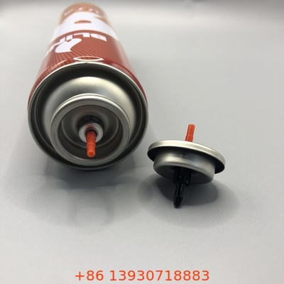Válvula de reabastecimiento de encendedor de gas ergonómico de plástico butano Gas de tallo de color rojo para una larga duración