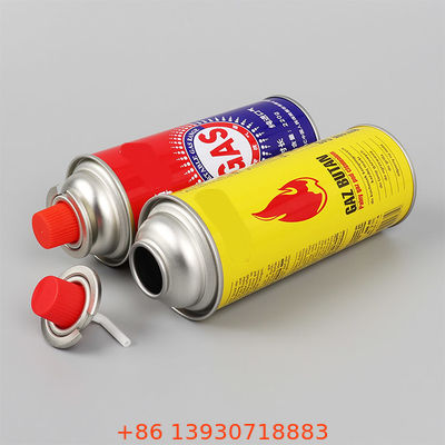 Válvula de aerosol para estufa de gas butano con tapa roja para acampada, picnics y cocina de mesa