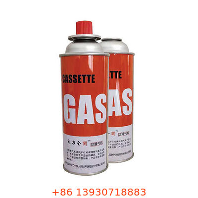 Válvula de aerosol para estufa de butano con tapa protectora roja y perilla de control de flujo de precisión