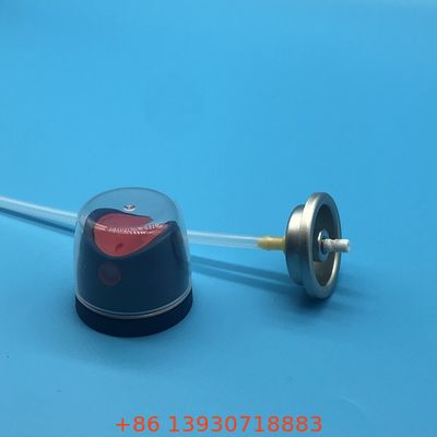 Válvula de pulverización corporal de desodorante con construcción de metal resistente a fugas