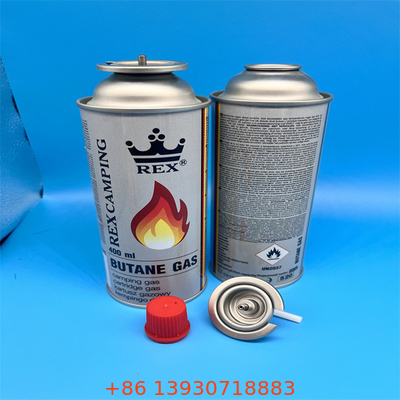 Contenedor de gas de butano recargable de primera calidad para cocinar al aire libre y estufas portátiles con válvula de seguridad a prueba de fugas