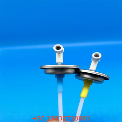 Una válvula de aerosoles de dosis medida de una pulgada para una dosificación exacta y constante