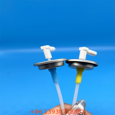 Una válvula de aerosoles de dosis medida de una pulgada para una dosificación exacta y constante