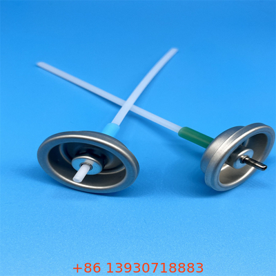 Válvula de aerosoles de un solo uso con velocidad de rociado medido 50/75/100/120/150/200mcl con cuerpo de aluminio y sello de junta