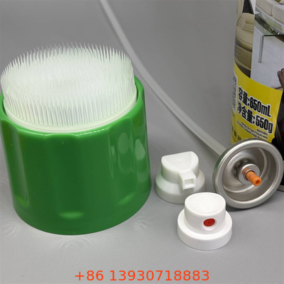 Válvula de limpieza de espuma compacta para viajeros con diseño a prueba de fugas