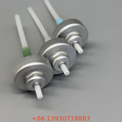 Válvula de aerosol dosificada de 20 mm PreciseDose con vástago y actuador de plástico, pulverización medida consistente