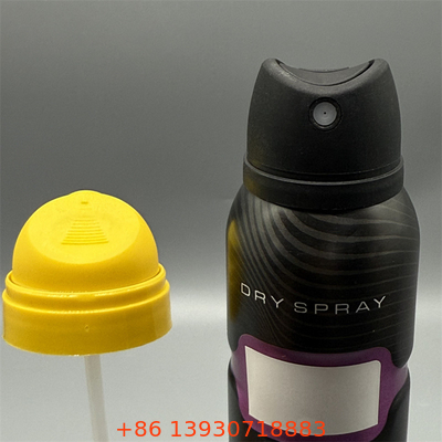 Válvula de spray corporal de desodorante de alta gama para cosméticos de lujo con detalles metálicos y tecnología de micro-nebulización