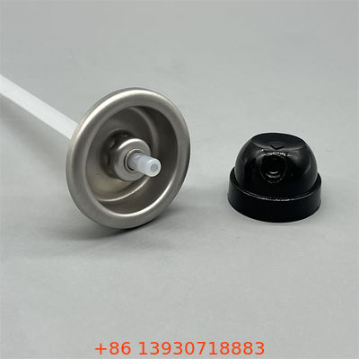 Válvula de spray y actuador para bruma corporal superiores para productos de higiene personal diaria para una dispensación de aerosol sin esfuerzo