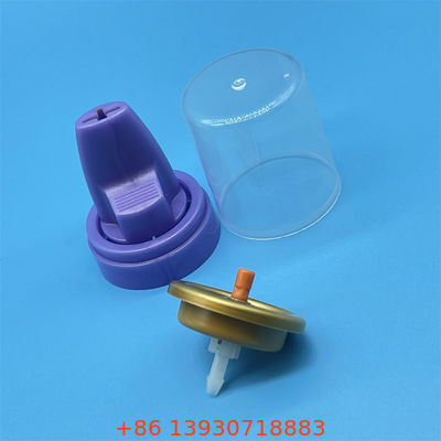 Válvula de aluminio invertida para mousse capilar que ofrece pulverización consistente boca abajo