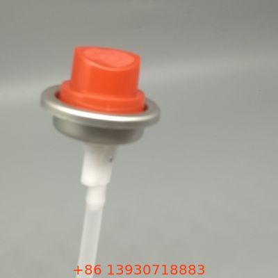 Válvula de aerosol para pulverización en todas las direcciones con control de flujo confiable
