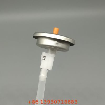 Válvula de aerosol para pulverización en todas las direcciones con control de flujo confiable