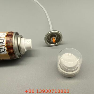 Válvula aerosolar de boquilla de niebla ultrafina para champú seco con rendimiento libre de residuos y funcionamiento a 360 grados