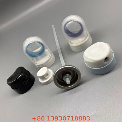 Válvula de aerosol de protector solar con cubierta de seguridad para aplicaciones de bloqueador solar de pulverización continua