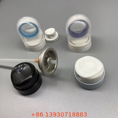 Válvula de aerosol para protección solar con tecnología de salida controlada, boquilla resistente a obstrucciones y funcionamiento a 360 grados