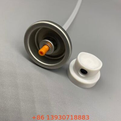Precisión de la niebla anti-obstrucción de la boquilla de la válvula de pulverización de aerosoles resistente a los productos químicos para la aplicación de pegamento para el cabello y adhesivo